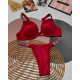 Червоний комплект зі стразами Victorias Secret