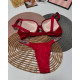 Червоний комплект зі стразами Victorias Secret