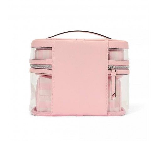 Косметичка 4 в 1 у фірмову рожеву смужку Victoria’s Secret.