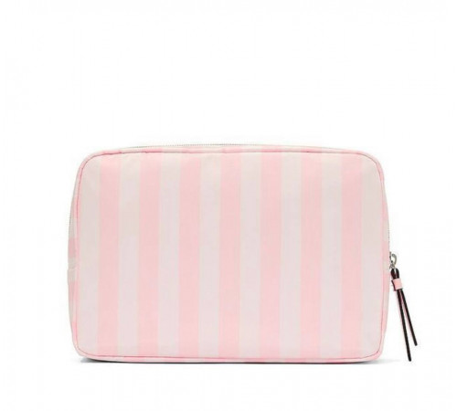 Зручна та стильна косметичка у рожеву фірмову смужку Victoria’s Secret