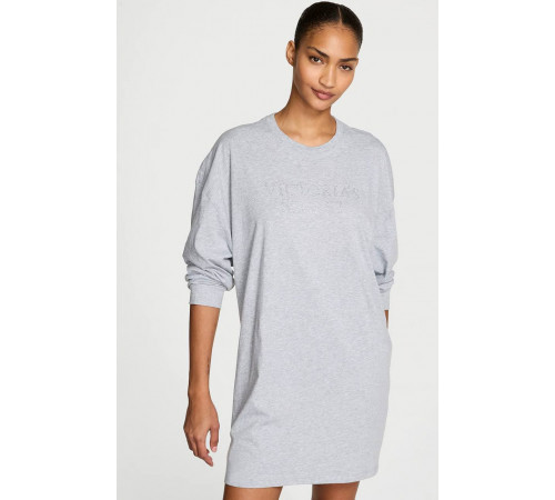 Зручна бавовняна сорочка для сну, оздоблена стразами та логотипом Victoria’s Secret