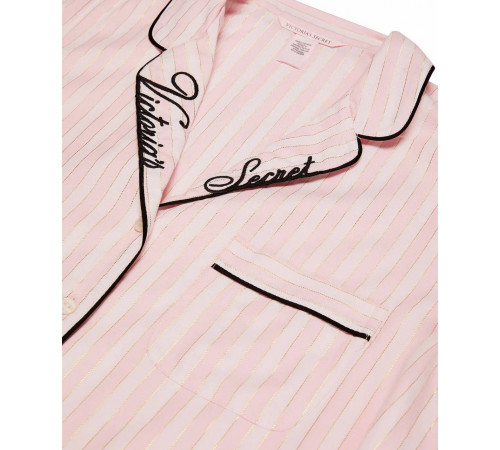 Фланелева піжама в рожеву фірмову смужку Victoria’s Secret