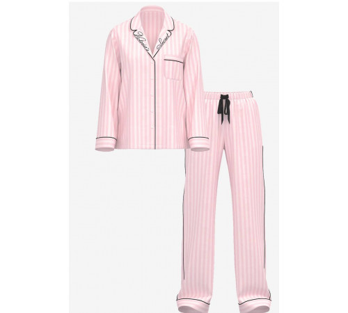 Фланелева піжама в рожеву фірмову смужку Victoria’s Secret