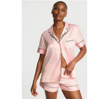 Сатинова піжама у фірмову рожеву смужку Victoria’s Secret