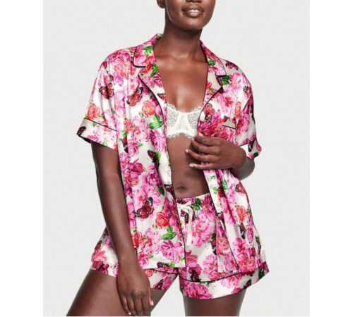 Сатинова піжама в квітковий принт Victorias Secret