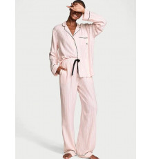 Фланелева піжама в рожеву фірмову смужку Victoria’s Secret