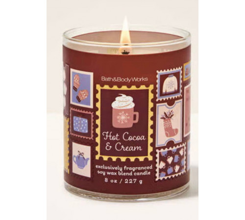 Ароматизована свічка на 1 гніт Hot Cocoa&cream Bath&Body Works