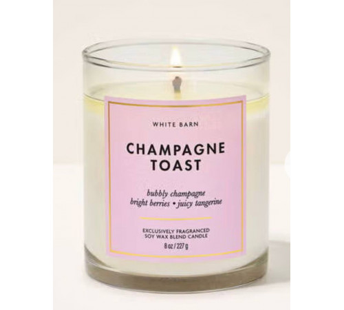 Ароматизована свічка на 1 гніт Champagne Toast Bath&Body Works