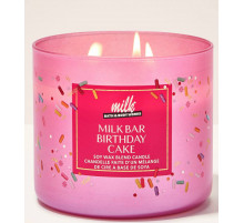 Ароматична свічка з 3 гнітами від Bath&Body Works Milk Bar Birthday Cake