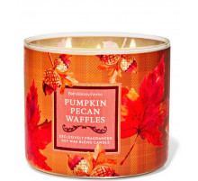 Ароматична свічка з 3 гнітами від Bath&Body Works Pumpkin Pecan Waffles