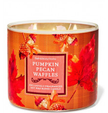 Ароматична свічка з 3 гнітами від Bath&Body Works Pumpkin Pecan Waffles